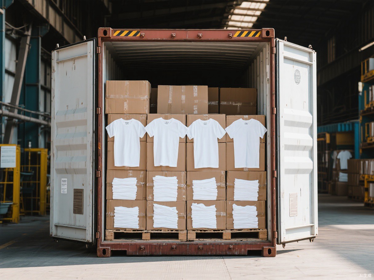 5000 pcs bulk t shirts container tier